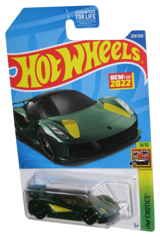 Hot Wheels HW Exotics 8/10 (2022) Green Lotus Evija Toy Car 229/250