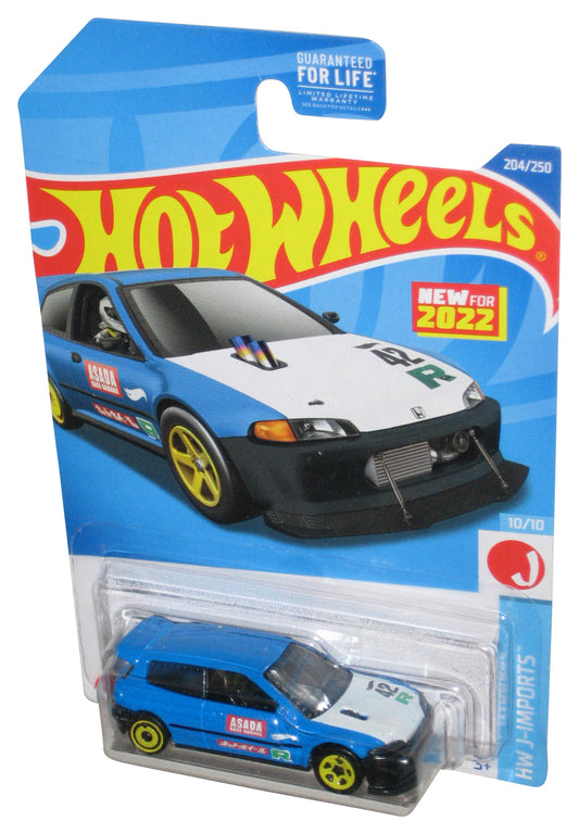 Hot Wheels HW J-Imports 10/10 (2022) Blue Honda Civic Custom Car 204/250