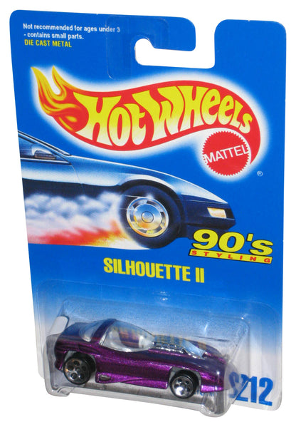 Hot Wheels Silhouette II 90's Styling (1991) Purple Die-Cast Toy Car #212 - (Dot Rims)