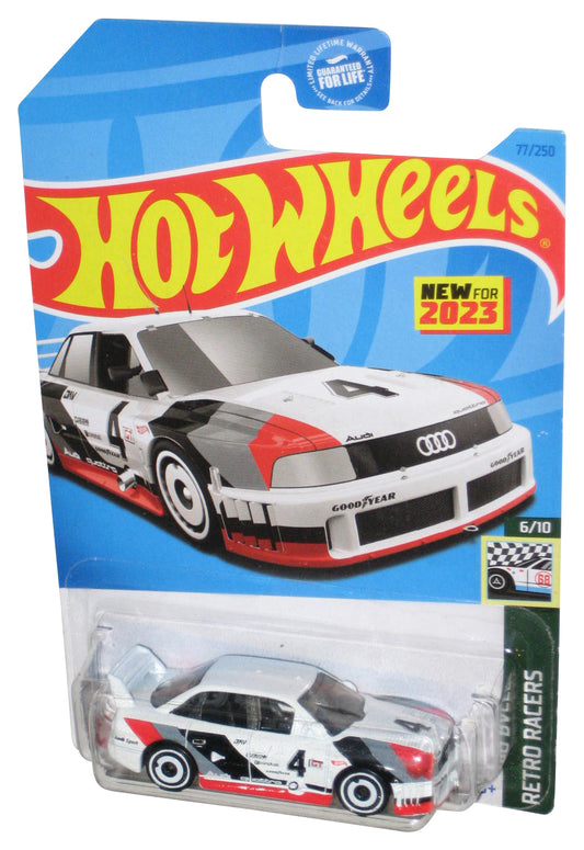 Hot Wheels Retro Racers 6/10 (2023) White Audi '90 Quattro Toy Car 77/250