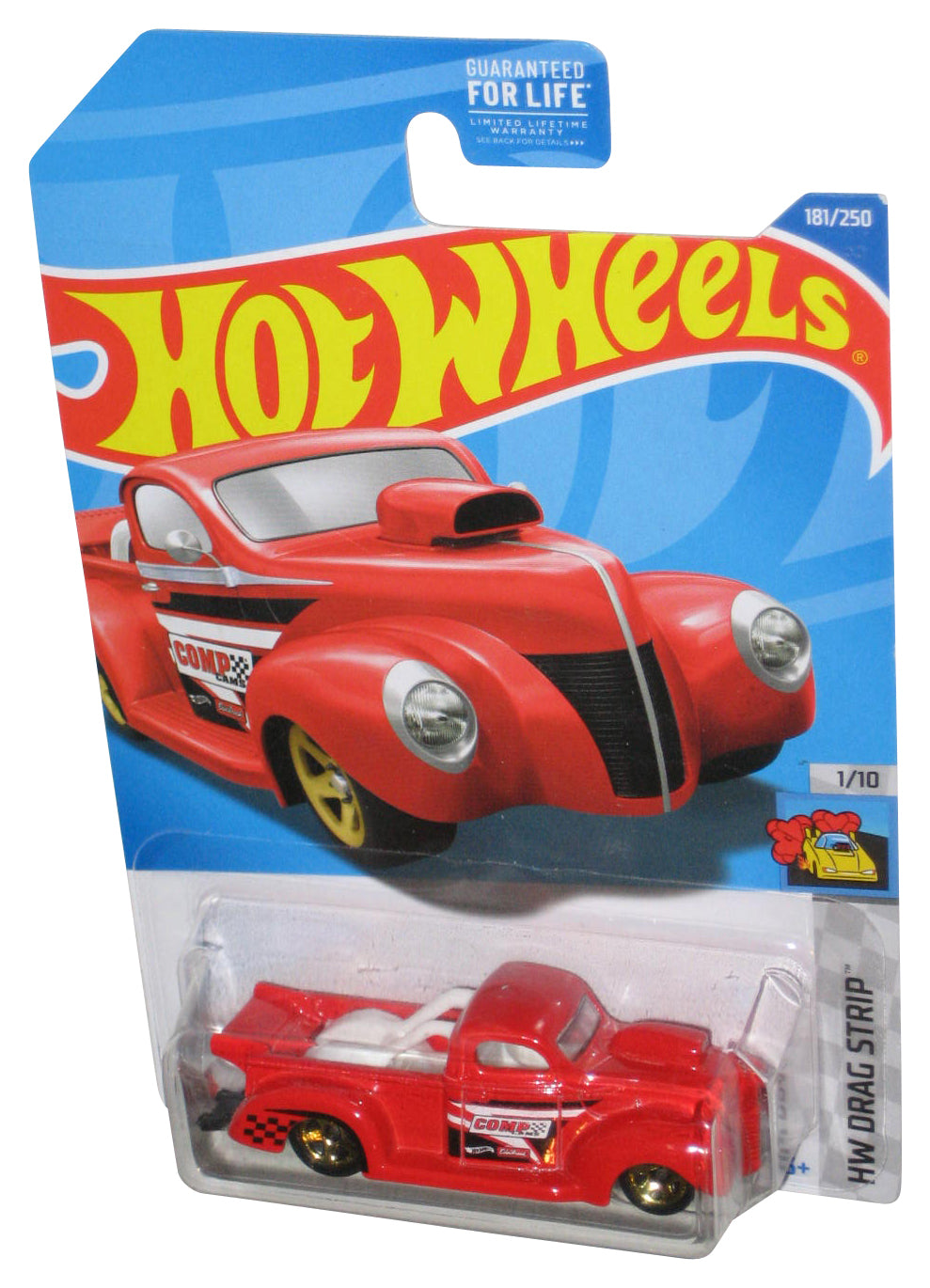 Hot Wheels HW Drag Strip 1/10 (2021) Red '40 Ford Pickup Toy Truck 181/250