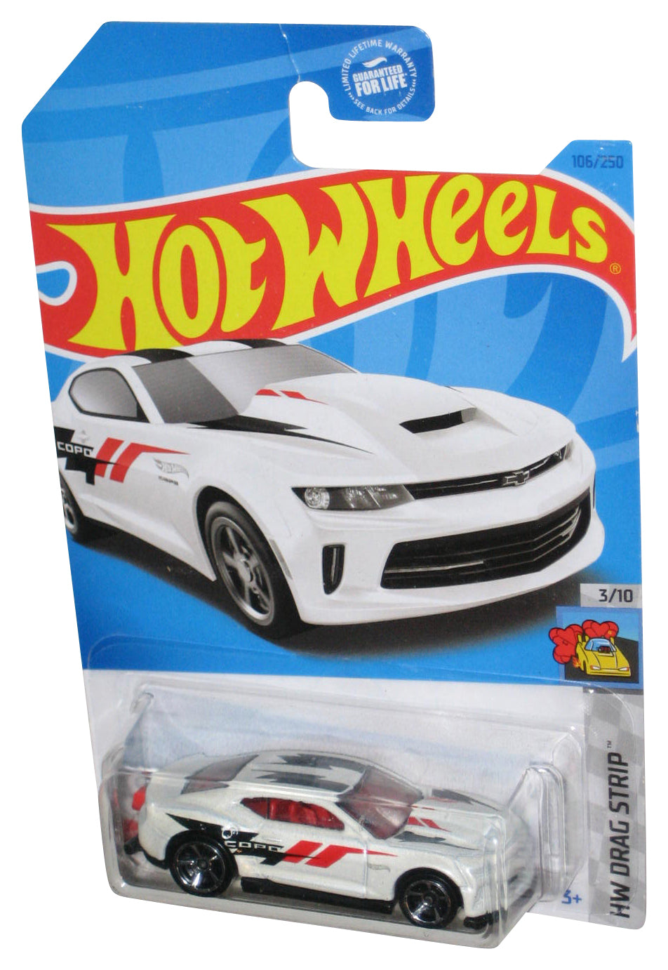Hot Wheels HW Drag Strip 3/10 (2021) White '18 Copo Camaro SS Toy Car 106/250