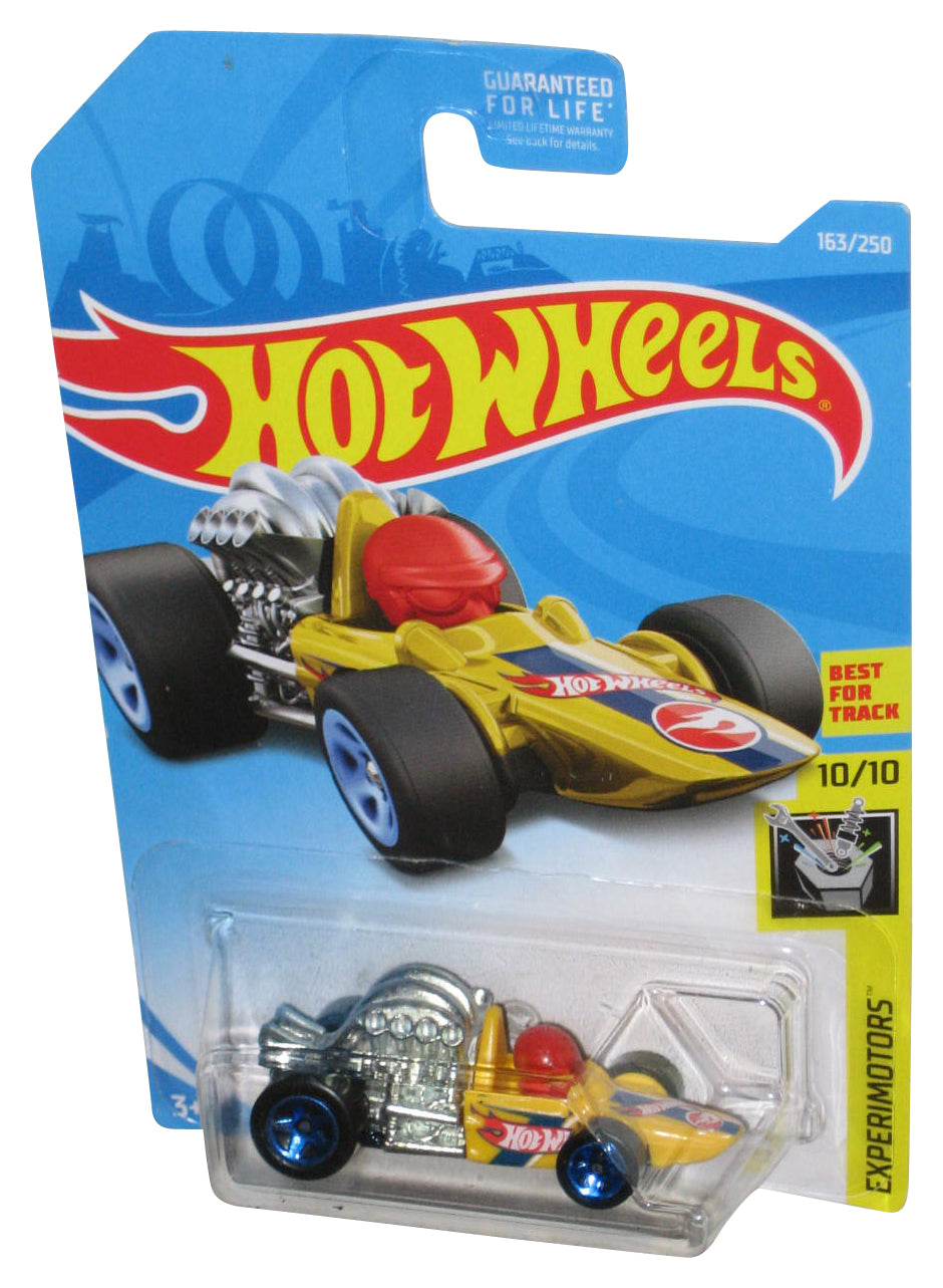 Hot Wheels Experimotors 10/10 (2017) Yellow Head Starter Car 163/250