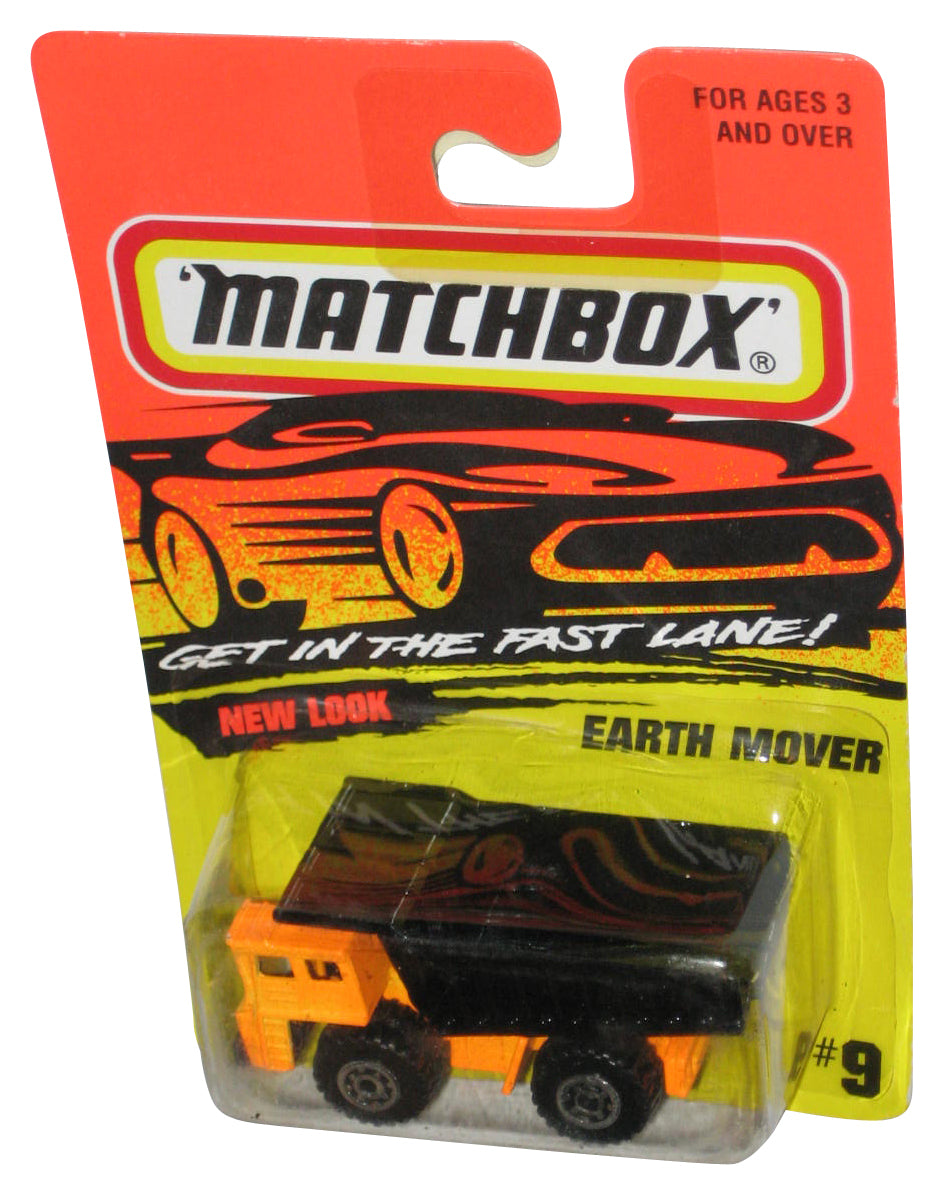 Matchbox Get In The Fast Lane (1996) Orange & Black Construction Toy Truck #9