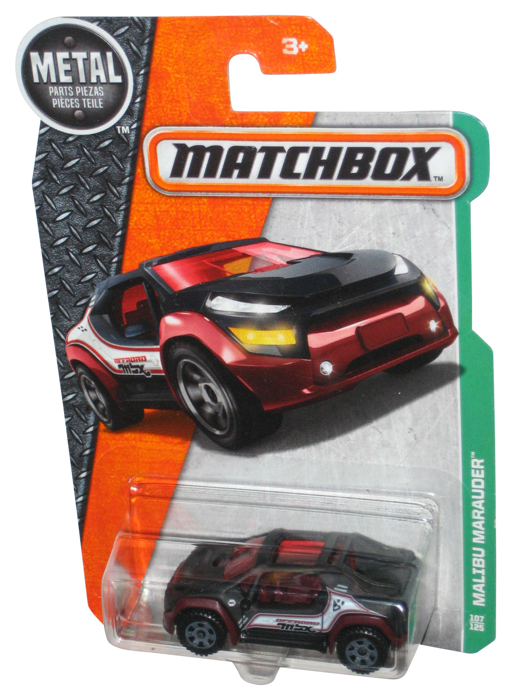 Matchbox Malibu Marauder (2016) Red & Black Toy Car 107/125