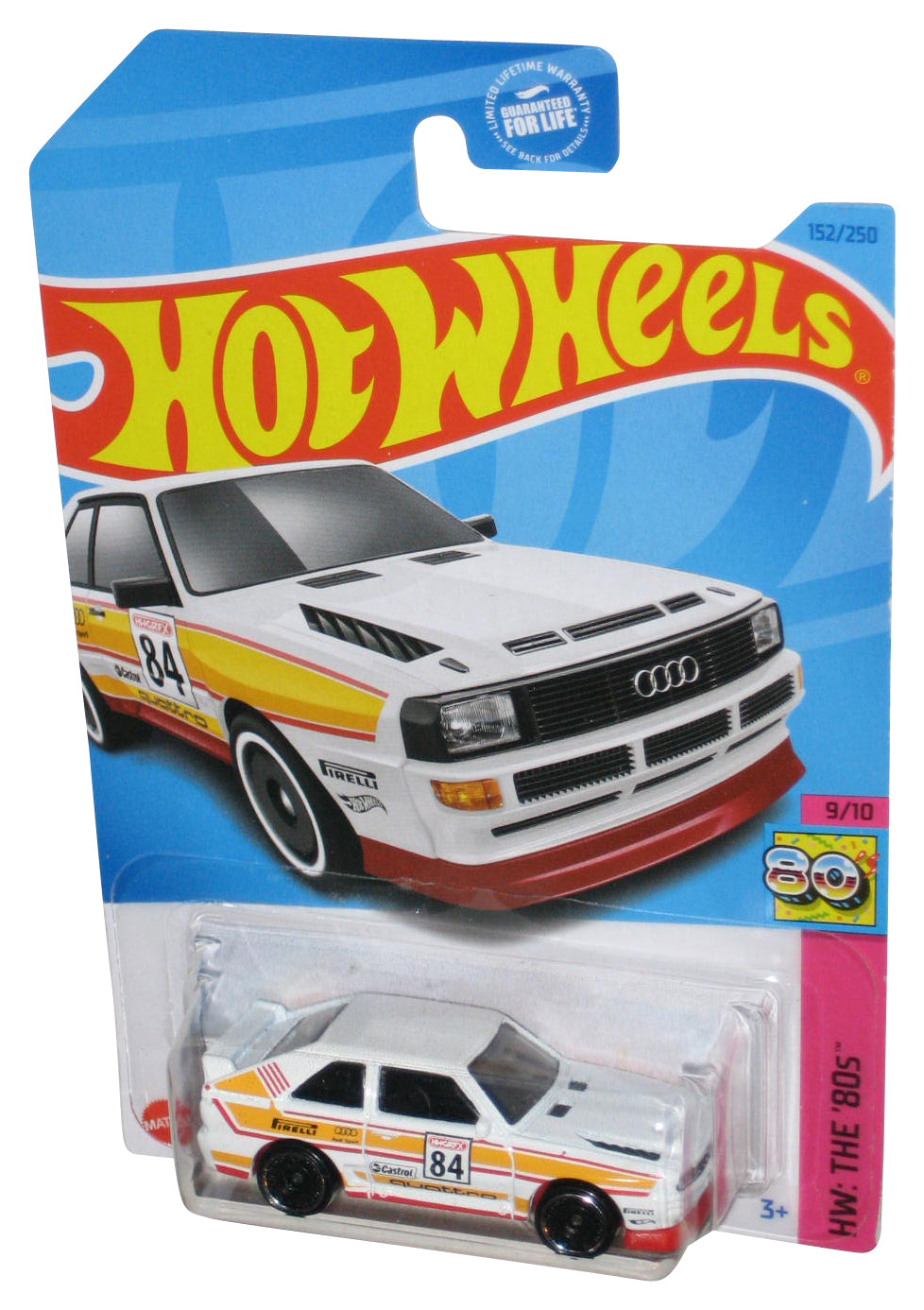 Hot Wheels HW The '80s White '84 Audi Sport Quattro Toy Car 152/250