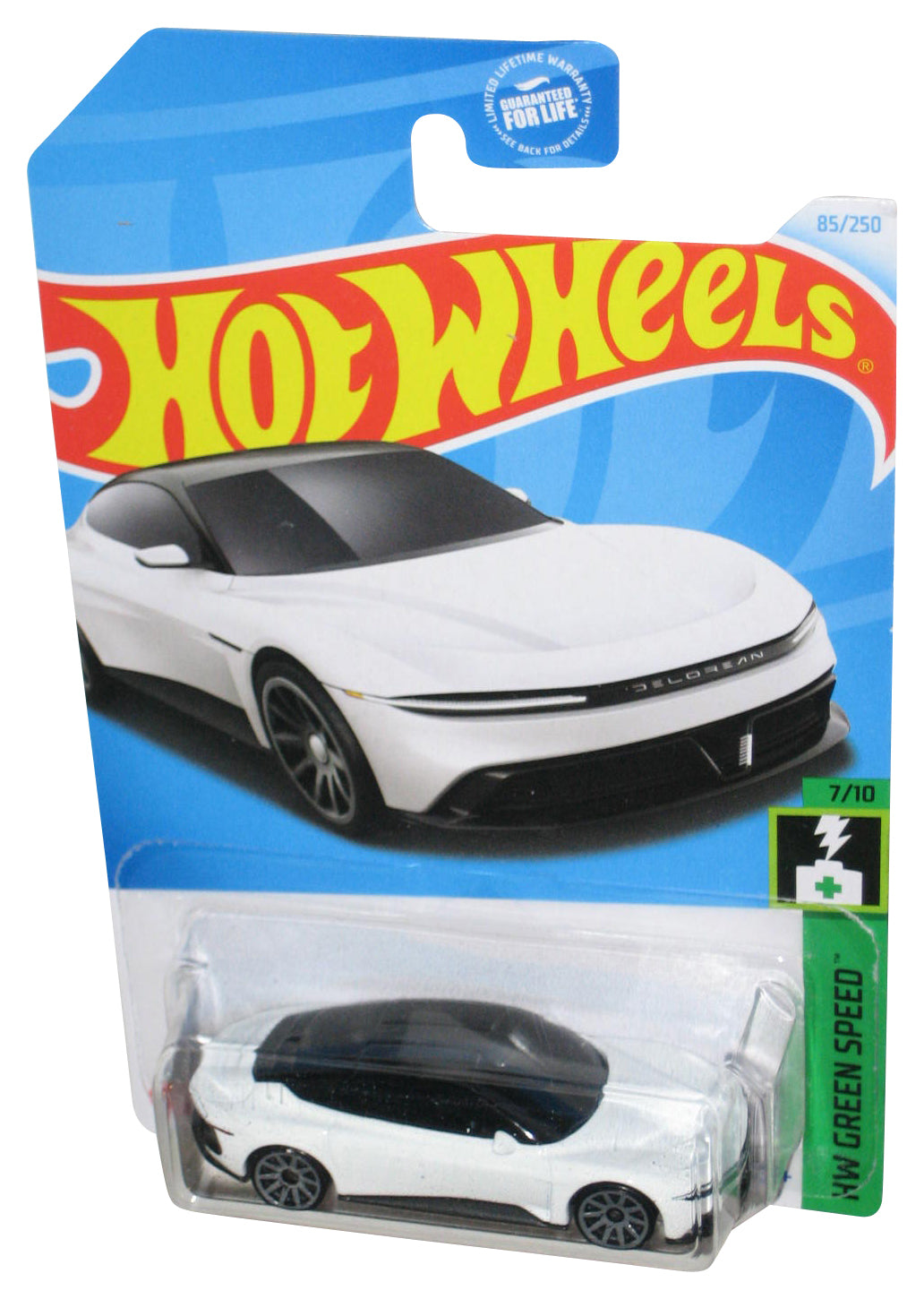 Hot Wheels HW Green Speed 7/10 (2021) White Delorean Alphas Car 85/250