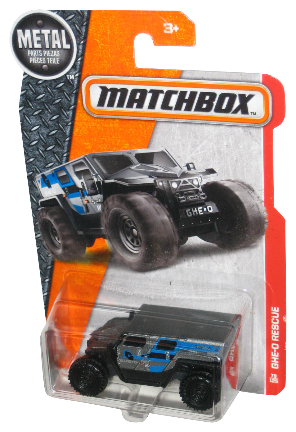 Matchbox Ghe-o Rescue (2016) Mattel Metal Silver Toy Car 79/125