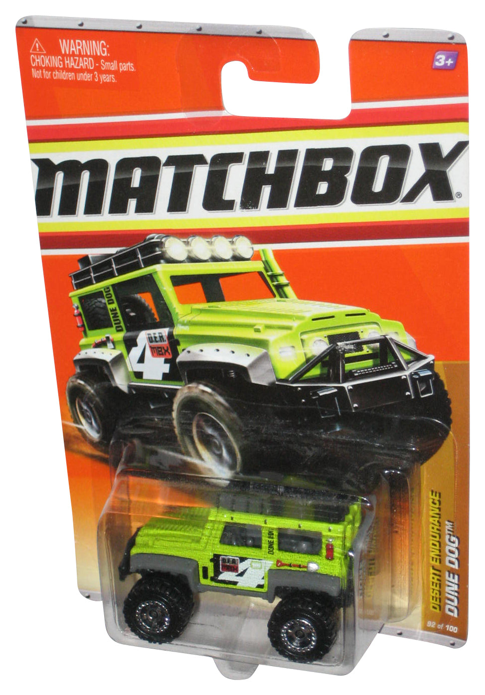 Matchbox Desert Endurance (2010) Green Dune Dog Toy Car 92/100