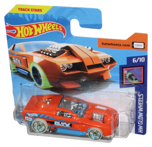 Hot Wheels HW Glow Wheels 6/10 (2017) Orange Hollowback Toy Car - (Short Card)