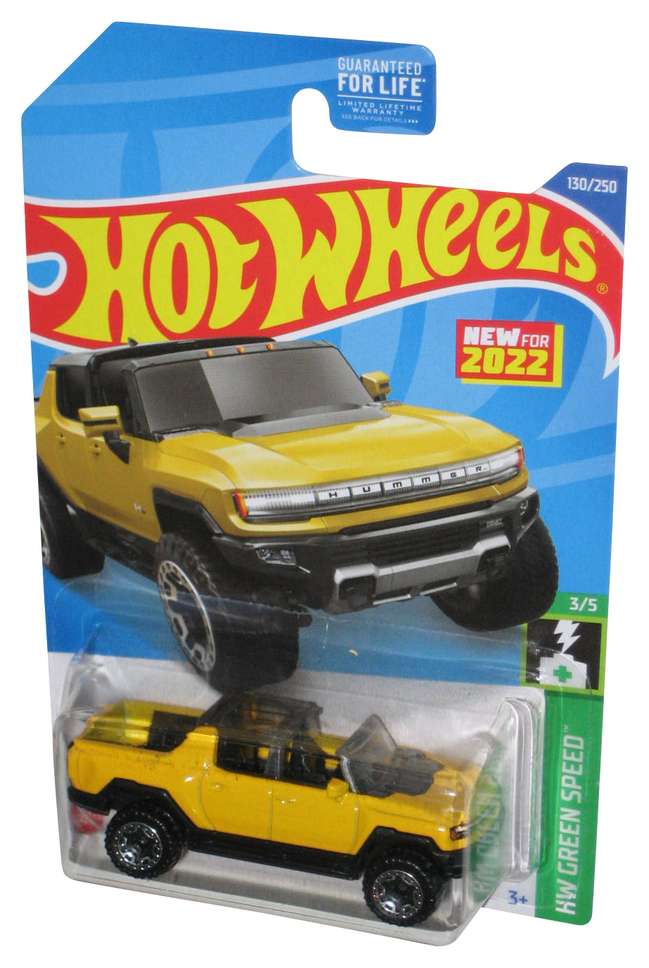 Hot Wheels HW Green Speed 3/5 (2022) Yellow GMC Hummer EV Toy Car 130/250