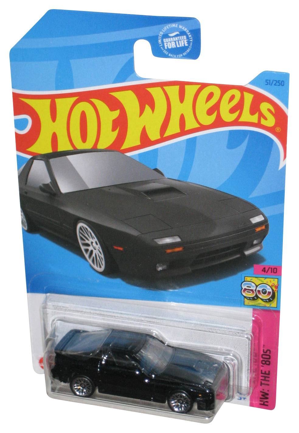 Hot Wheels HW The 80s 4/10 (2021) Black '89 Mazda Savanna RX-7 FC3S Toy Car 51/250
