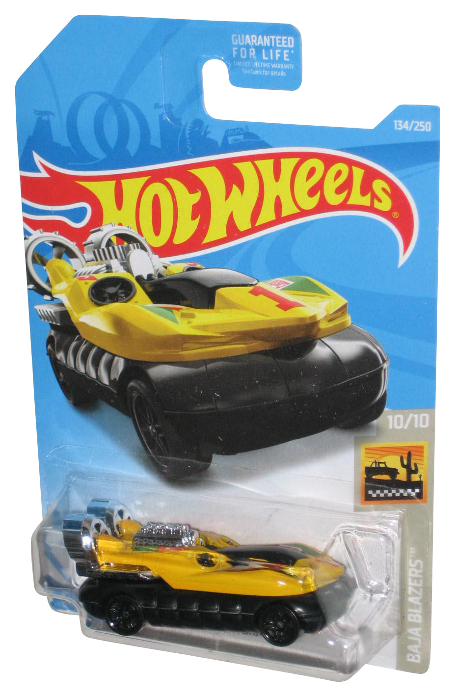 Hot Wheels Baja Blazers 10/10 (2017) Yellow Hover Storm Toy Boat 134/250