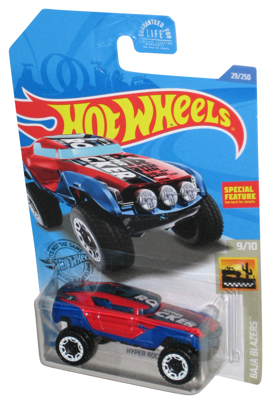 Hot Wheels Baja Blazers 9/10 (2017) Red & Blue Hyper Rocker Car 29/250