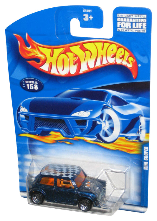 Hot Wheels Mini Cooper (2001) Mattel Blue Collector Toy Car #158