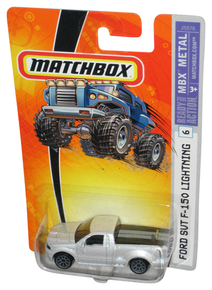 Matchbox MBX Metal (2005) White Ford SVT F-150 Lightning Toy Truck #6 - (Black Rim Tires)