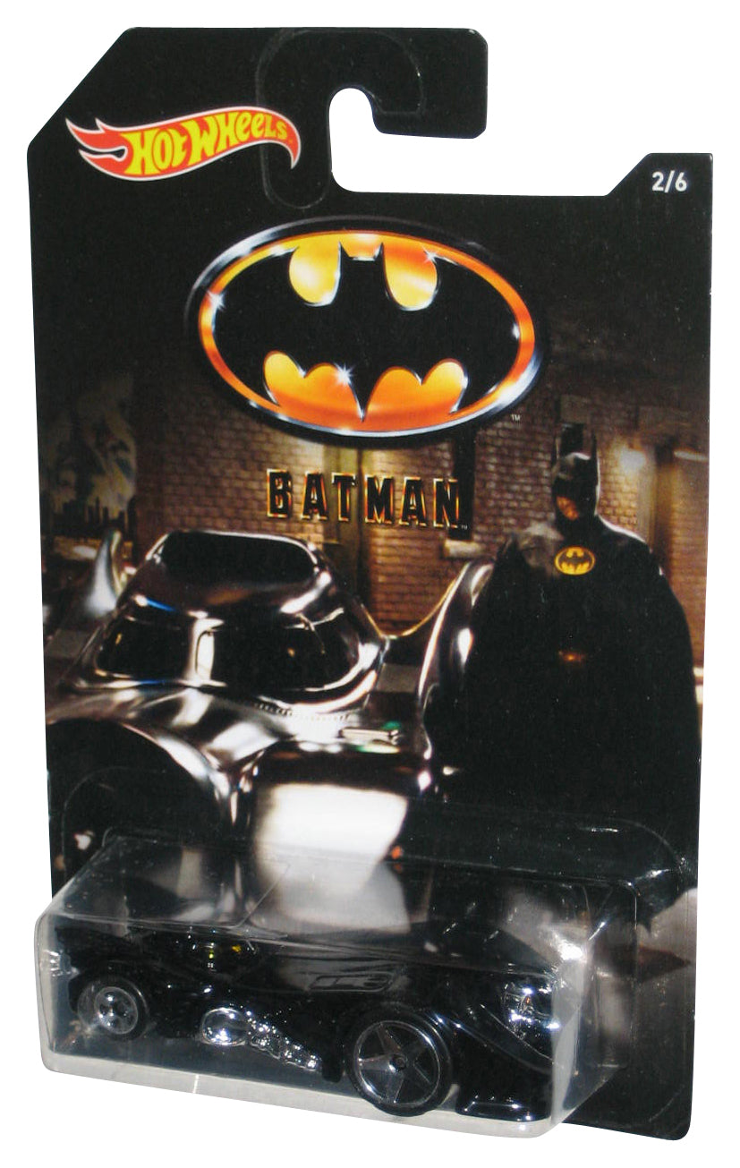 DC Batman Movie Hot Wheels (2014) Black Batmobile Toy Car 2/6