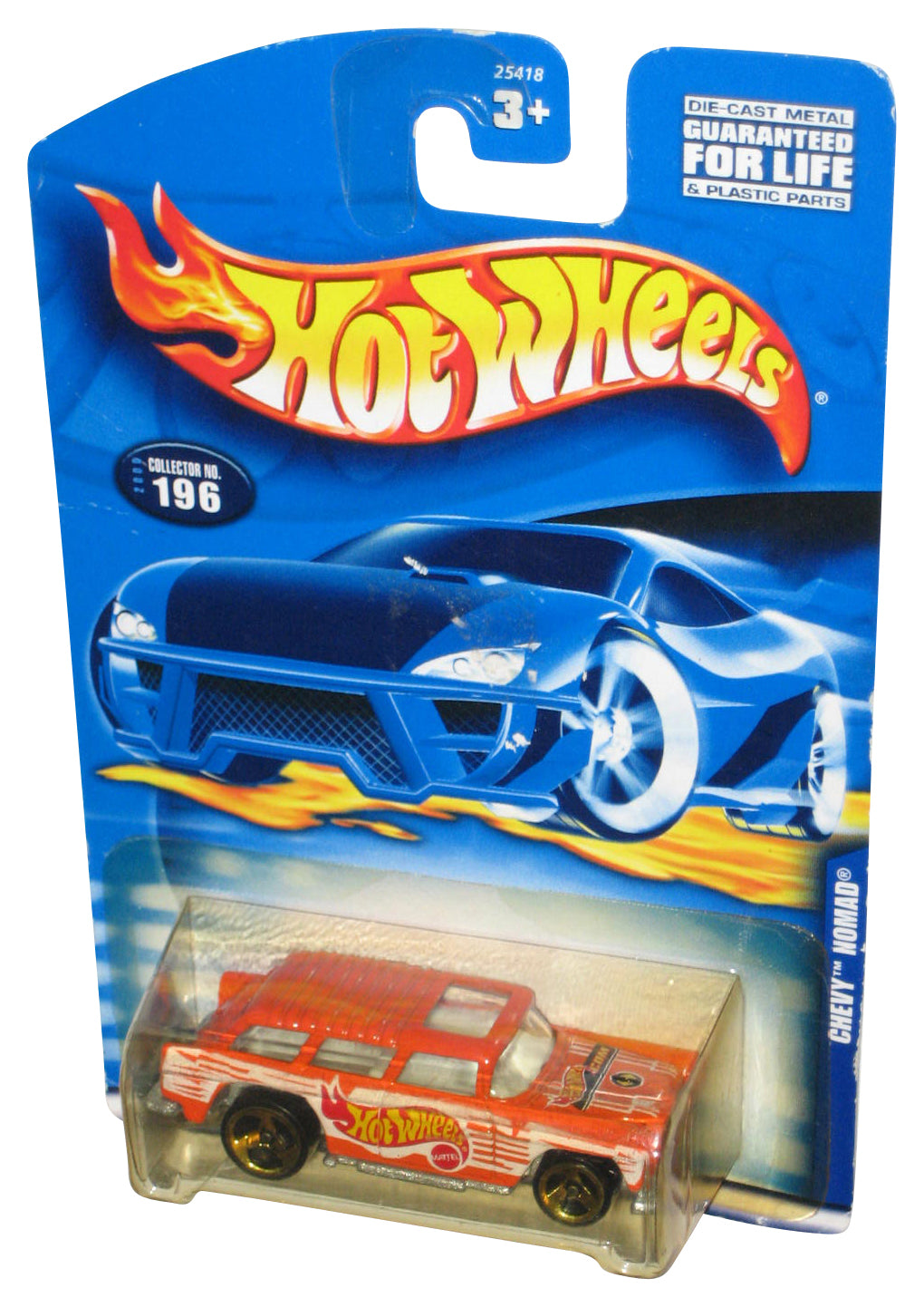 Hot Wheels Chevy Nomad (2000) Orange Die-Cast Car Toy #196
