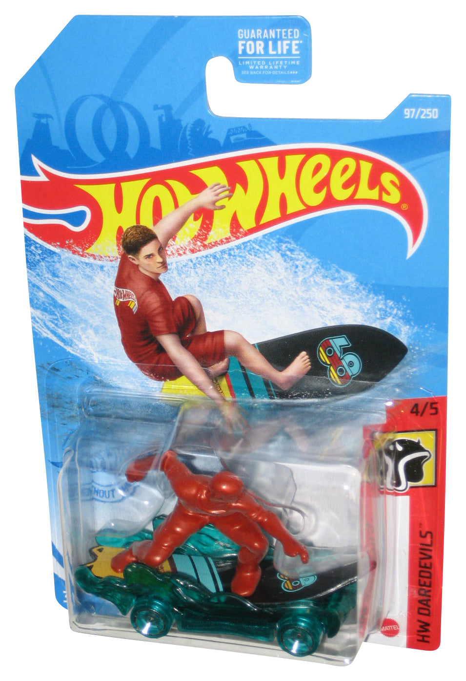 Hot Wheels HW Daredevils 4/5 (2020) Green & Red Surf's Up Toy Car 97/250