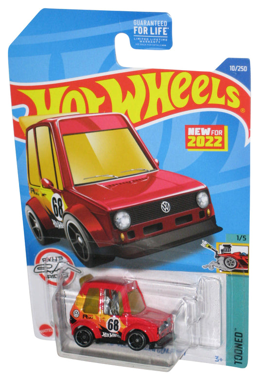 Hot Wheels Tooned Volkswagen Golf MK1 (2022) Red Toy Car 10/250