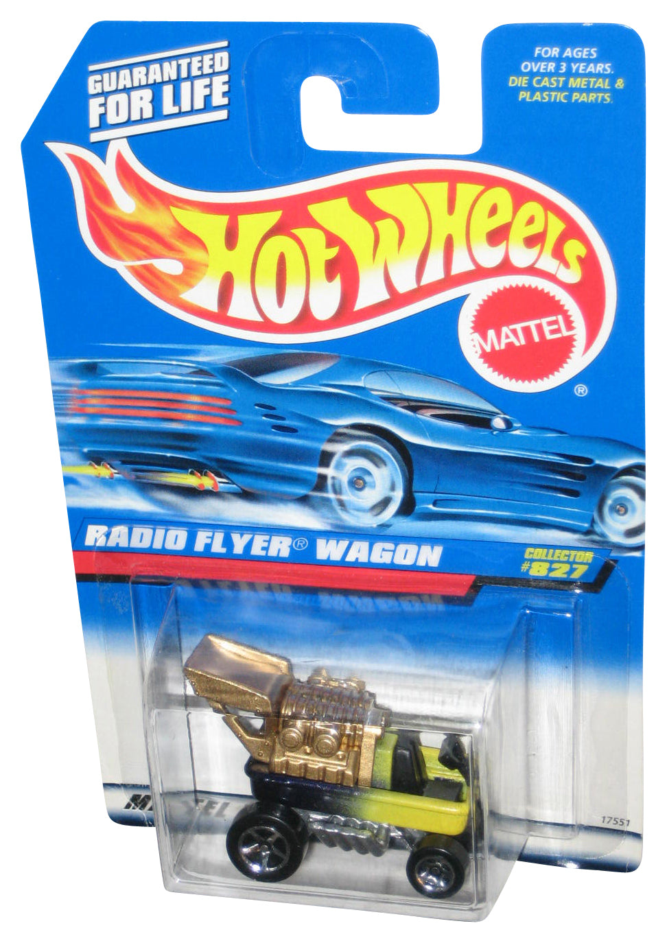 Hot Wheels Radio Flyer Wagon (1997) Gold & Yellow Collector Toy #827