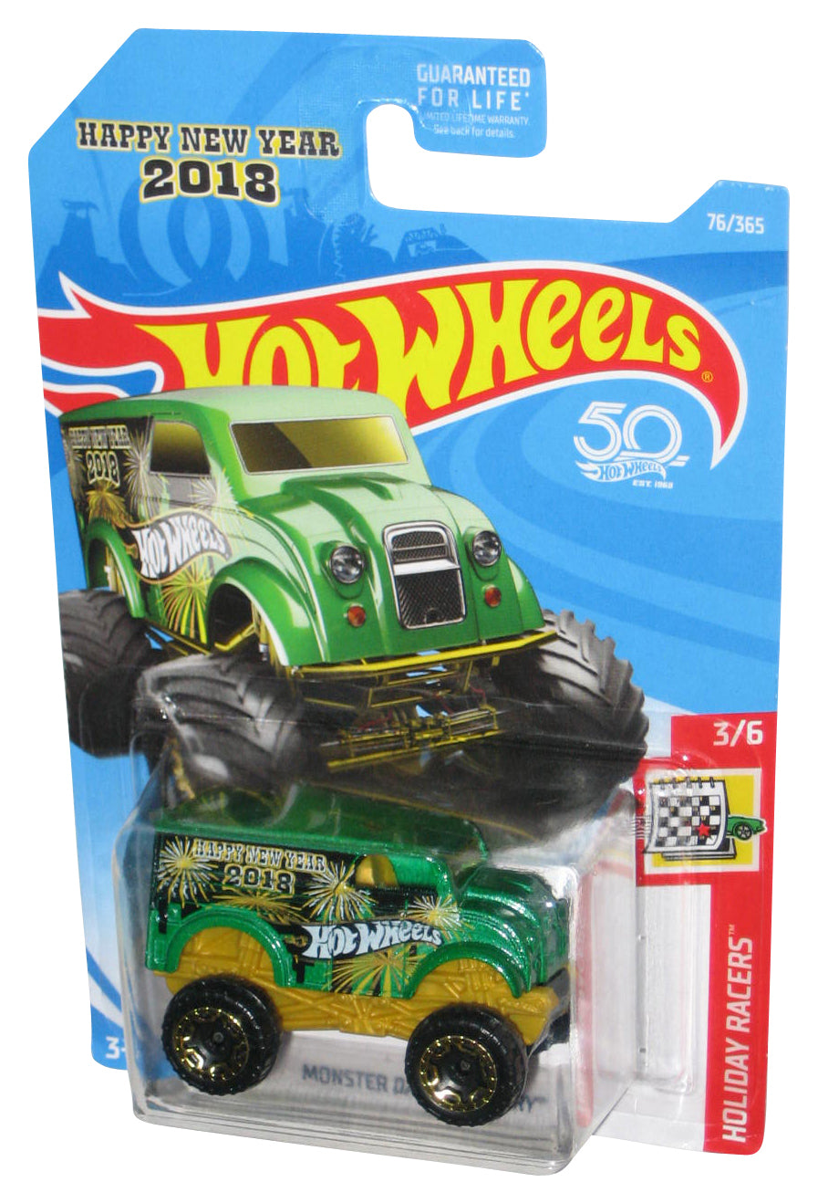 Hot Wheels 50th Anniversary Holiday Racers (2017) Monster Dairy Delivery Car 76/365