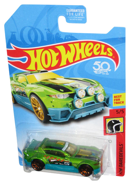 Hot Wheels HW Daredevils (2017) Blue & Green Rally Cat Toy Car 5/5