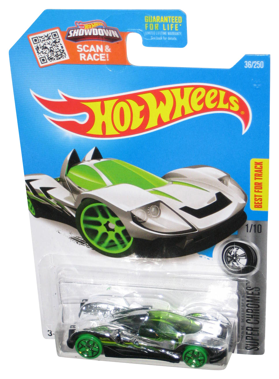 Hot Wheels Super Chromes 1/10 (2015) Silver & Green Teegray Toy Car 36/250