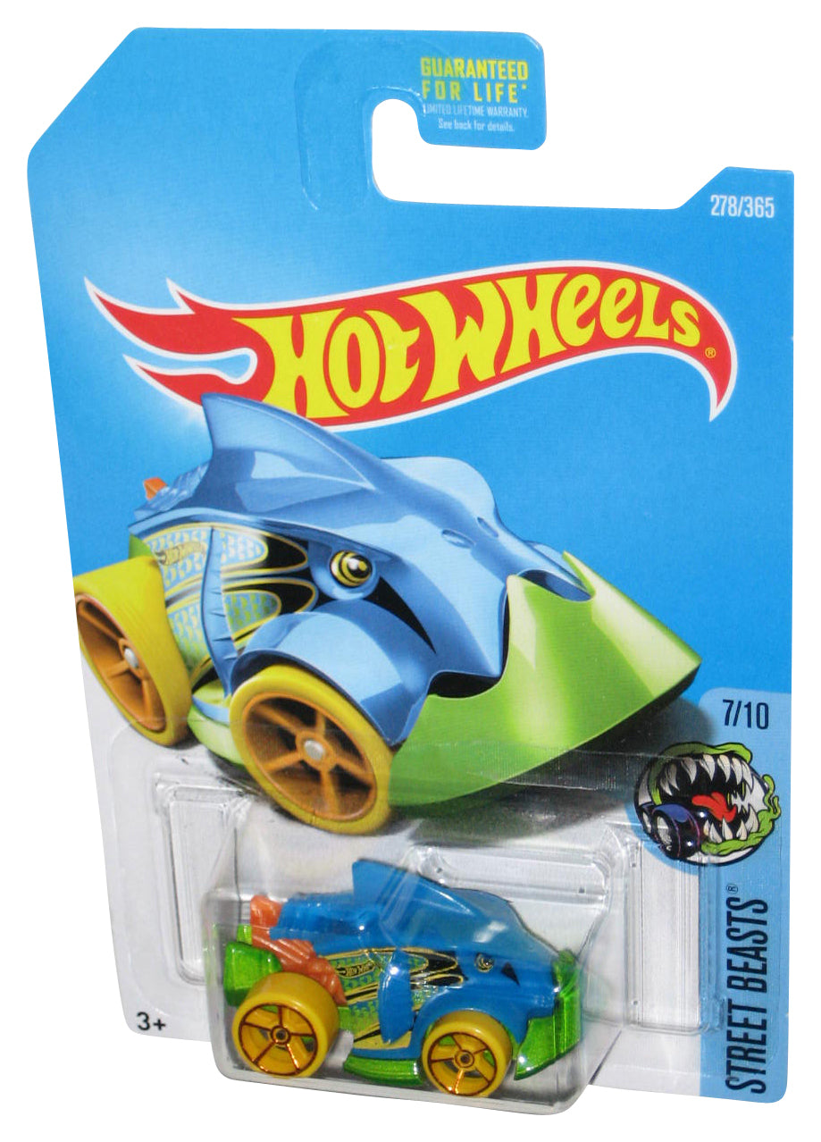 Hot Wheels Street Beasts 7/10 (2015) Blue Piranha Terror Toy Car 278/365