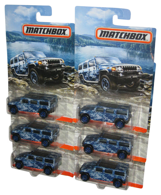 Matchbox Hummer H2 Concept (2016) Blue Pixel Die-Cast Toy Car - (Lot of 6)
