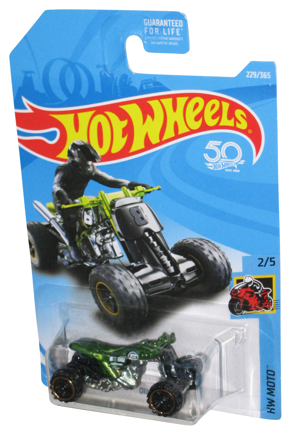 Hot Wheels HW Moto 2/5 (2017) Green Quad Rod Toy 229/365