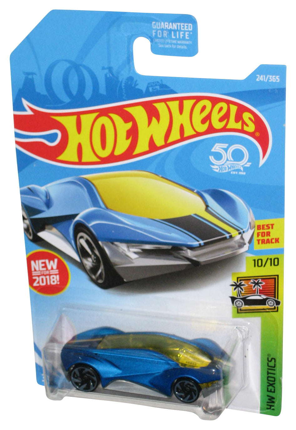 Hot Wheels HW Exotics 10/10 (2017) Blue Exotique Toy Car 241/365