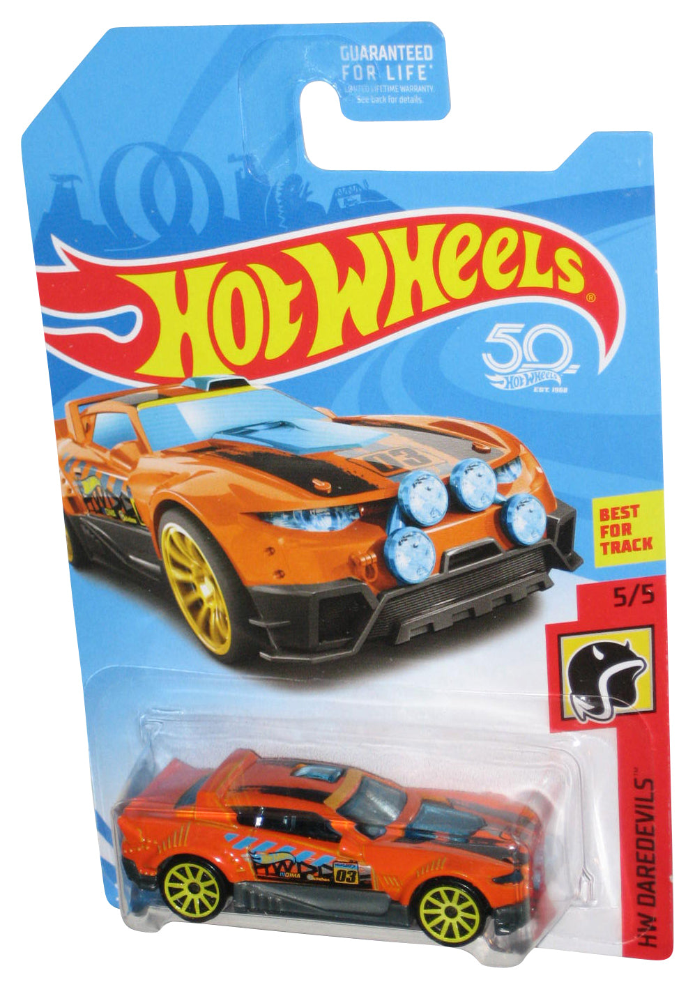 Hot Wheels HW Daredevils (2017) Orange Rally Cat Toy Car 5/5
