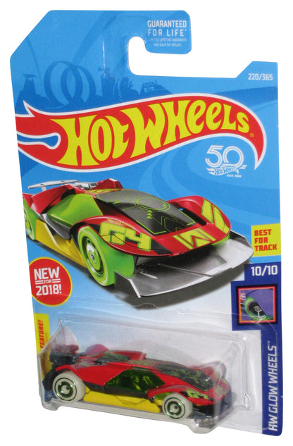 Hot Wheels HW Glow 10/10 (2017) Cyber Speeder Red Toy Car 220/365