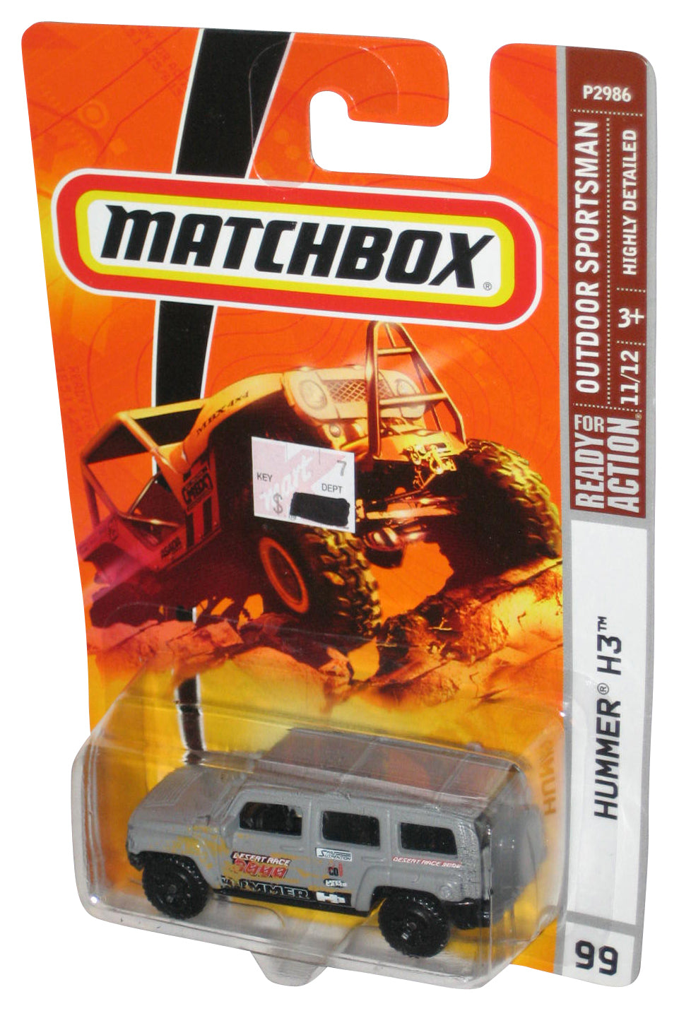 Matchbox Outdoor Sportsman (2008) Gray Hummer H3 Toy #99 - (Dented Plastic)