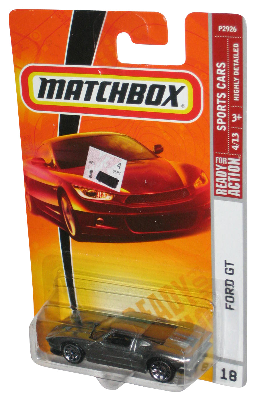 Matchbox Sports Cars 4/13 (2008) Silver Ford GT Car Toy #18