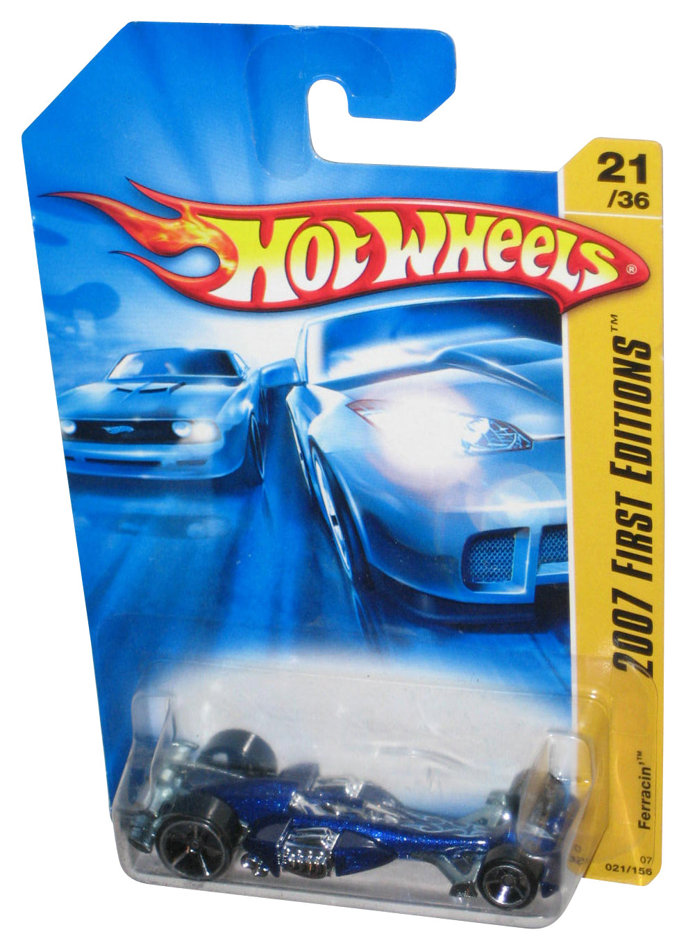 Hot Wheels 2007 First Editions 21/36 Blue Ferracin Toy Car 021/156