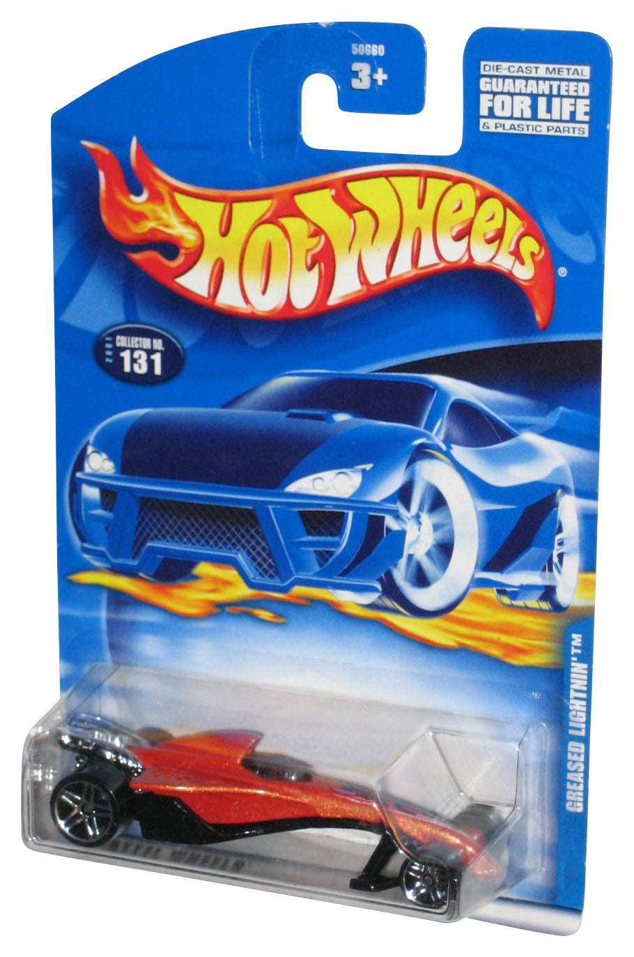 Hot Wheels Greased Lightnin' Orange (2001) Collector Toy Car #131