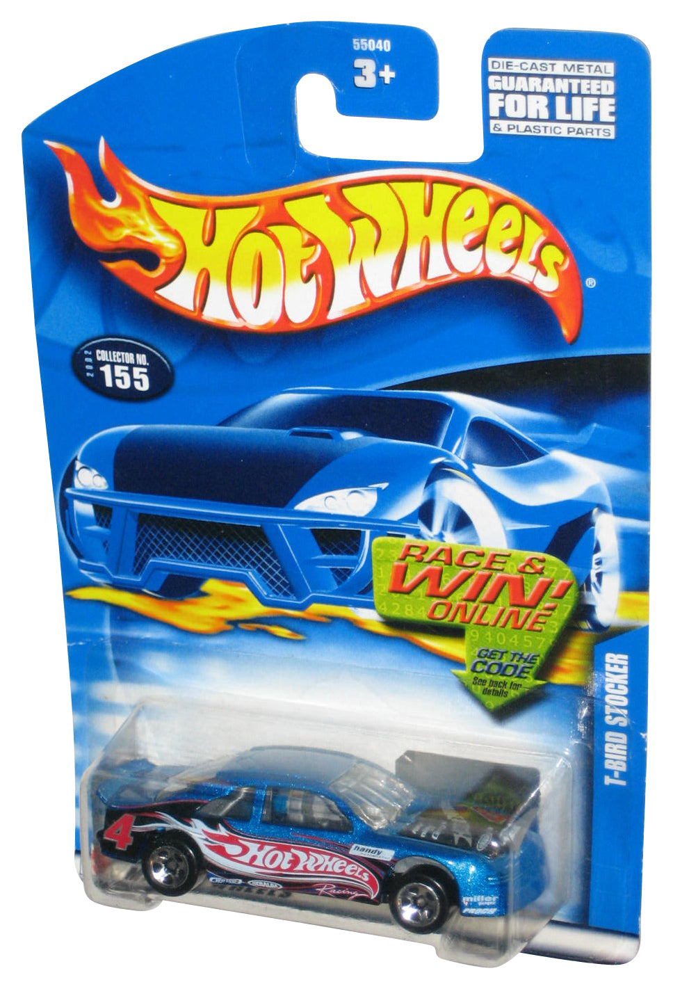 Hot Wheels T-Bird Stocker (2002) Blue Collector Toy Car #155
