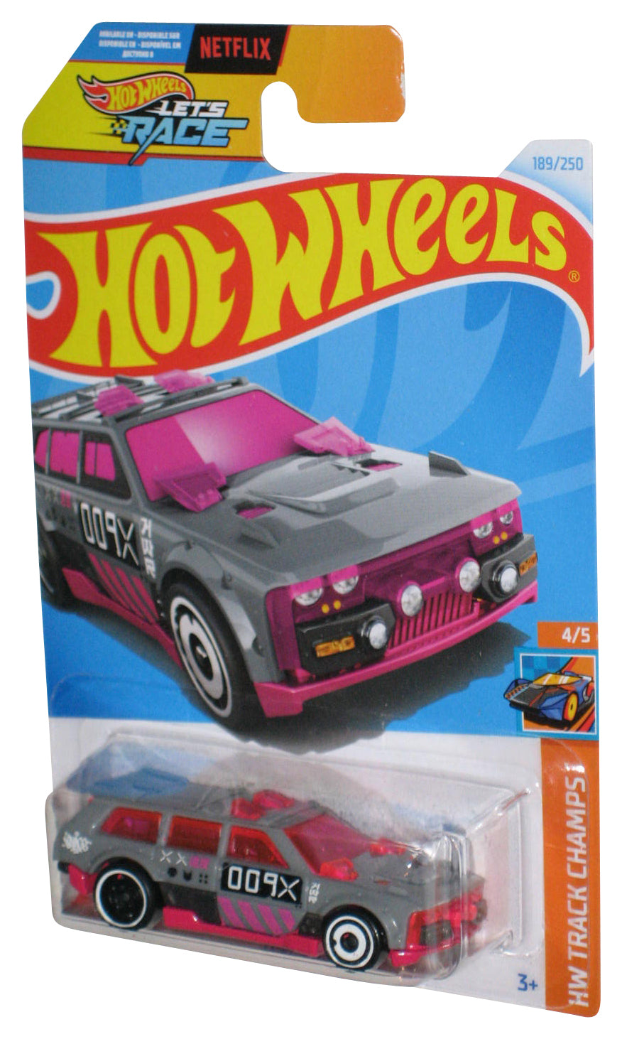 Hot Wheels HW Track Champs 4/5 (2021) Grey & Pink Dwagon Toy Car 189/250