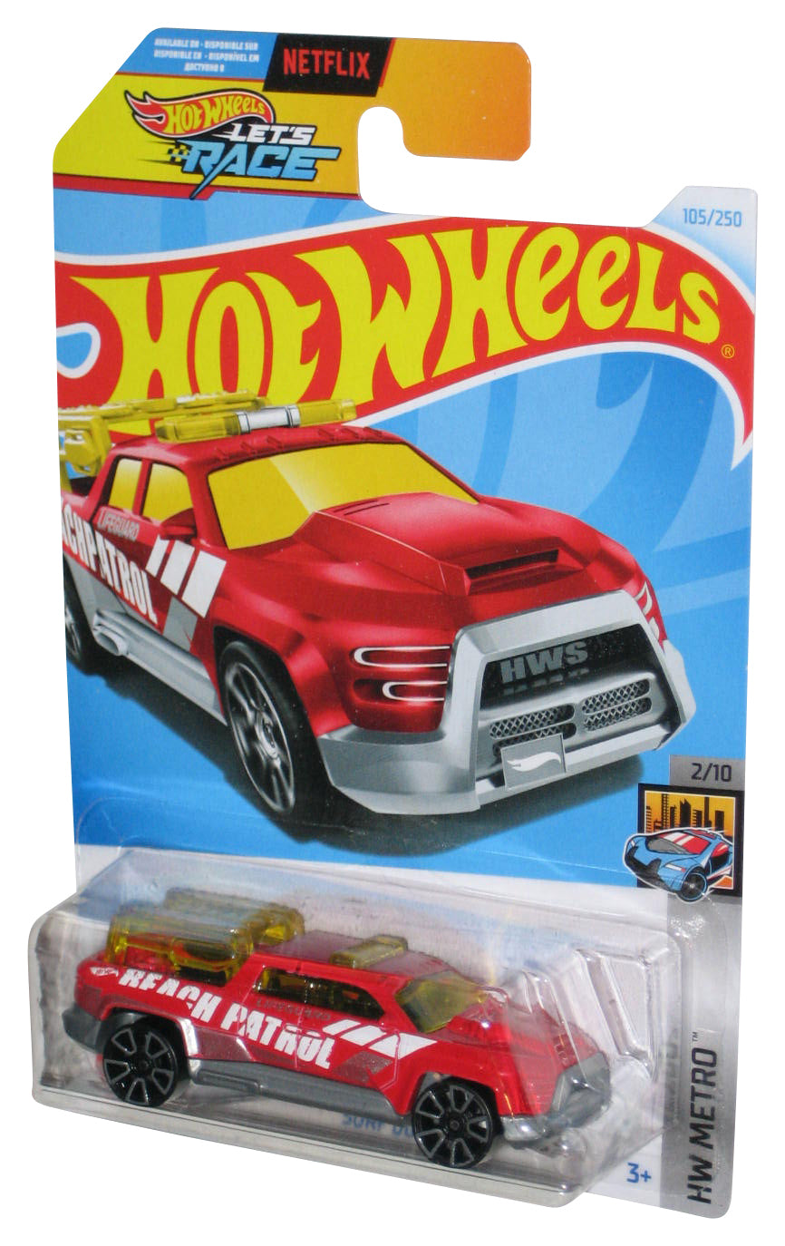Hot Wheels HW Metro 2/10 (2021) Red Surf Duty Toy Car 105/250