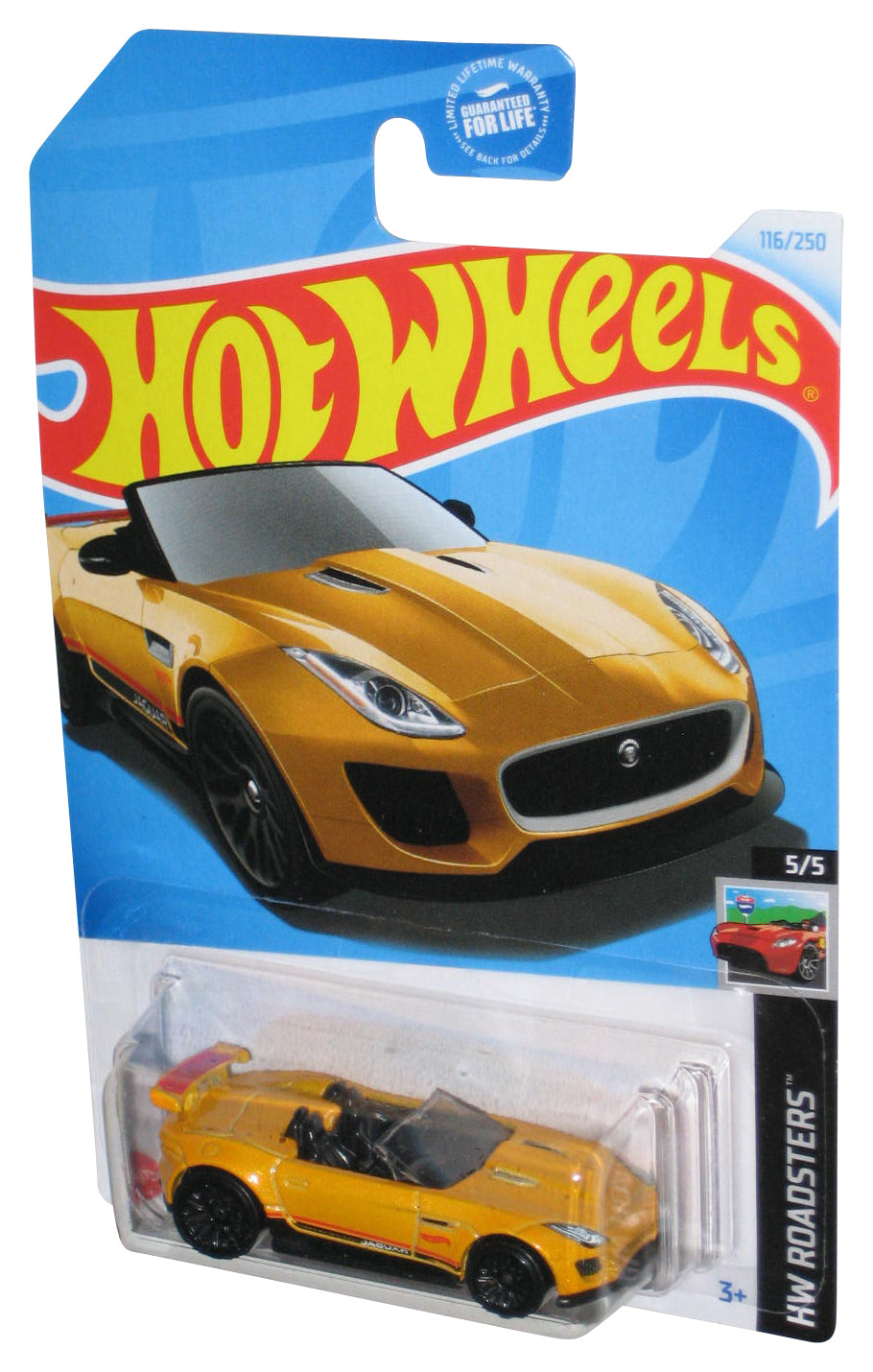 Hot Wheels HW Roadsters 5/5 (2021) Yellow '15 Jaguar F-Type Project 7 Car 116/250