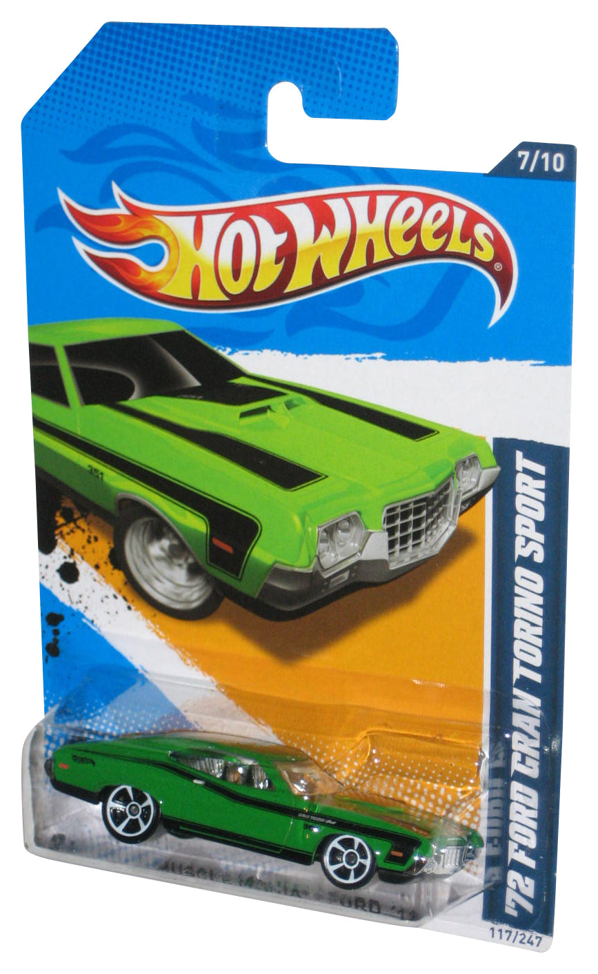 Hot Wheels Muscle Mania Ford '12 Green '72 Ford Gran Torino Sport Toy Car 117/247