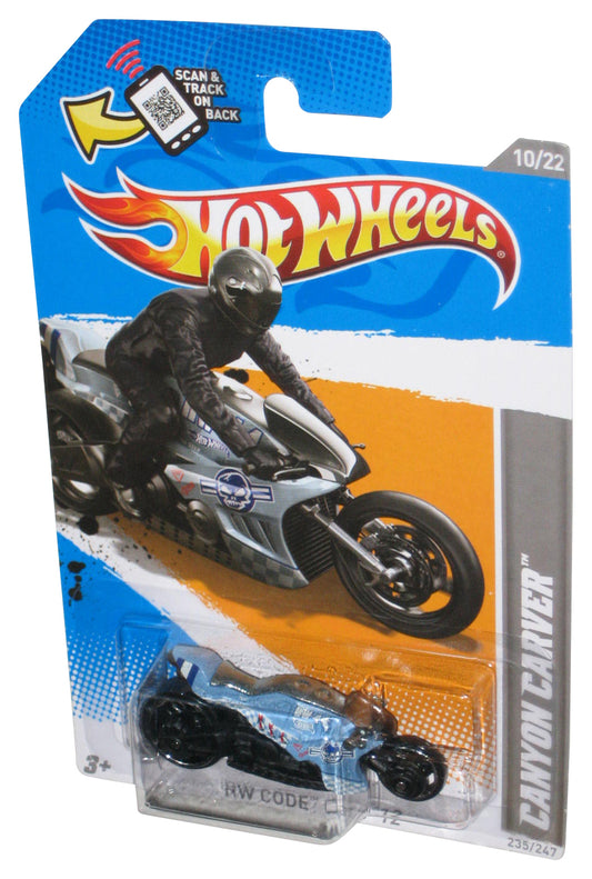 Hot Wheels HW Code '12 Blue Canyon Carver Motorcycle Bike Toy 235/247