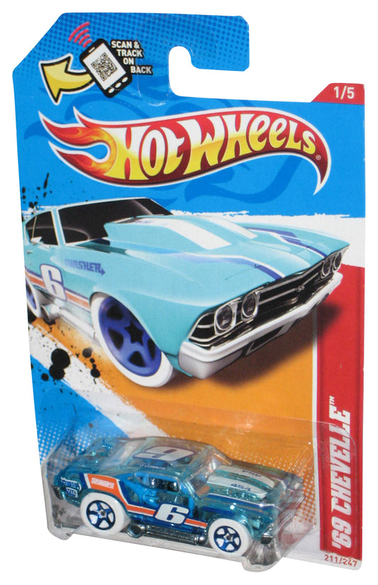 Hot Wheels Thrill Racers Ice '12 1/5 Blue '69 Chevelle Toy Car 211/247
