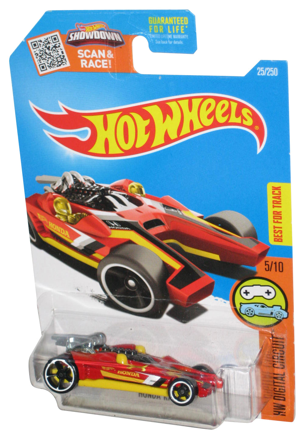 Hot Wheels HW Digital Circuit 5/10 Red Honda Racer Toy Car 25/250