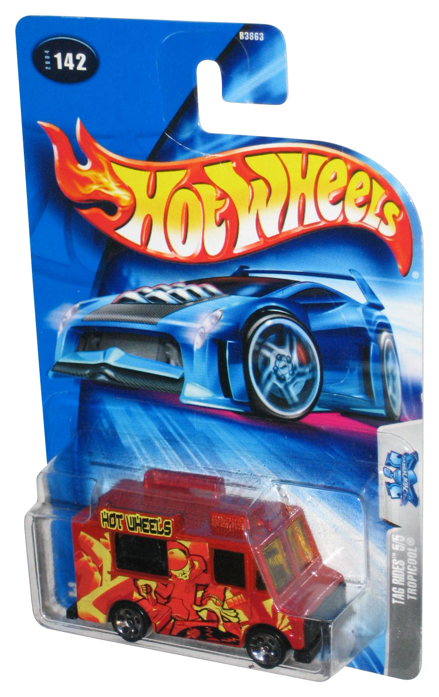 Hot Wheels Tag Rides 5/5 (2004) Mattel Red Tropicool Toy Truck #142