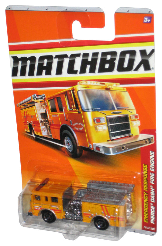 Matchbox Emergency Response (2010) Yellow Pierce Dash Fire Engine Truck 56/100