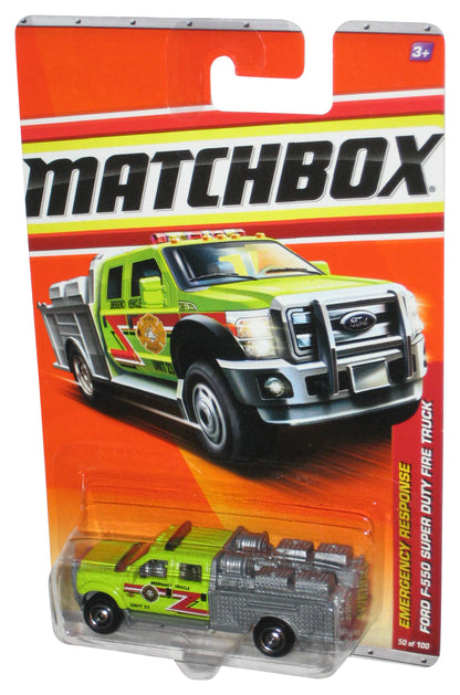 Matchbox Emergency Response (2010) Green Ford F-550 Super Duty Fire Truck Toy 50/100