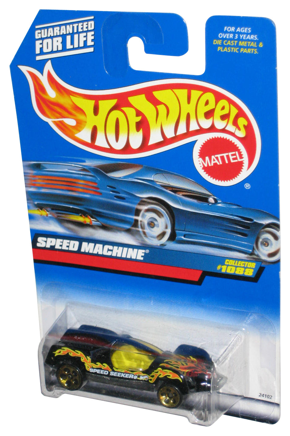 Hot Wheels Speed Machine (1998) Mattel Black Collector Toy Car #1088